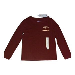 Cat & Jack Girls Long Sleeve Shirt Size S(6/7) NWT Burgundy
